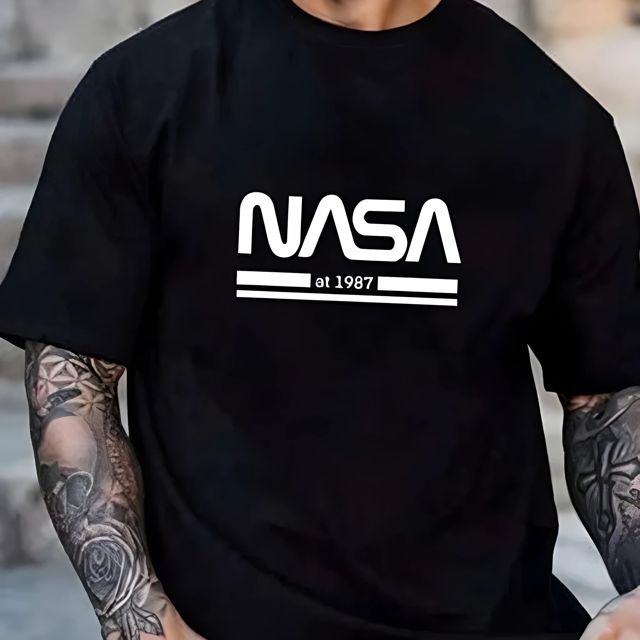 Men's slim-fit cotton short sleeve t-shirt in a solid colour on a hanger.