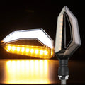 Off-road motorcycle LED turn signal with acrylic lampshade and ABS plastic housing in multiple colours