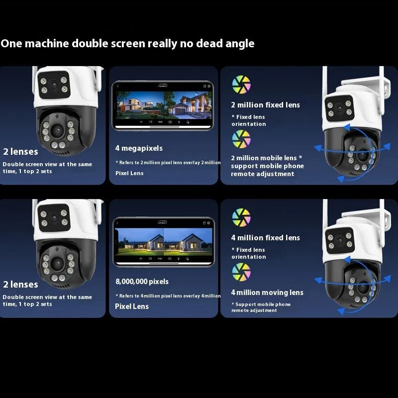 Outdoor dual screen wireless monitor with 3MP binocular camera system and British standard plug