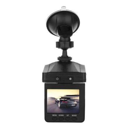 H198 model car dashboard camera with six infrared lights around the lens on a 2.4-inch screen.