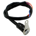 Black stainless steel motorcycle double flash switch with light ring and 7mm installation aperture