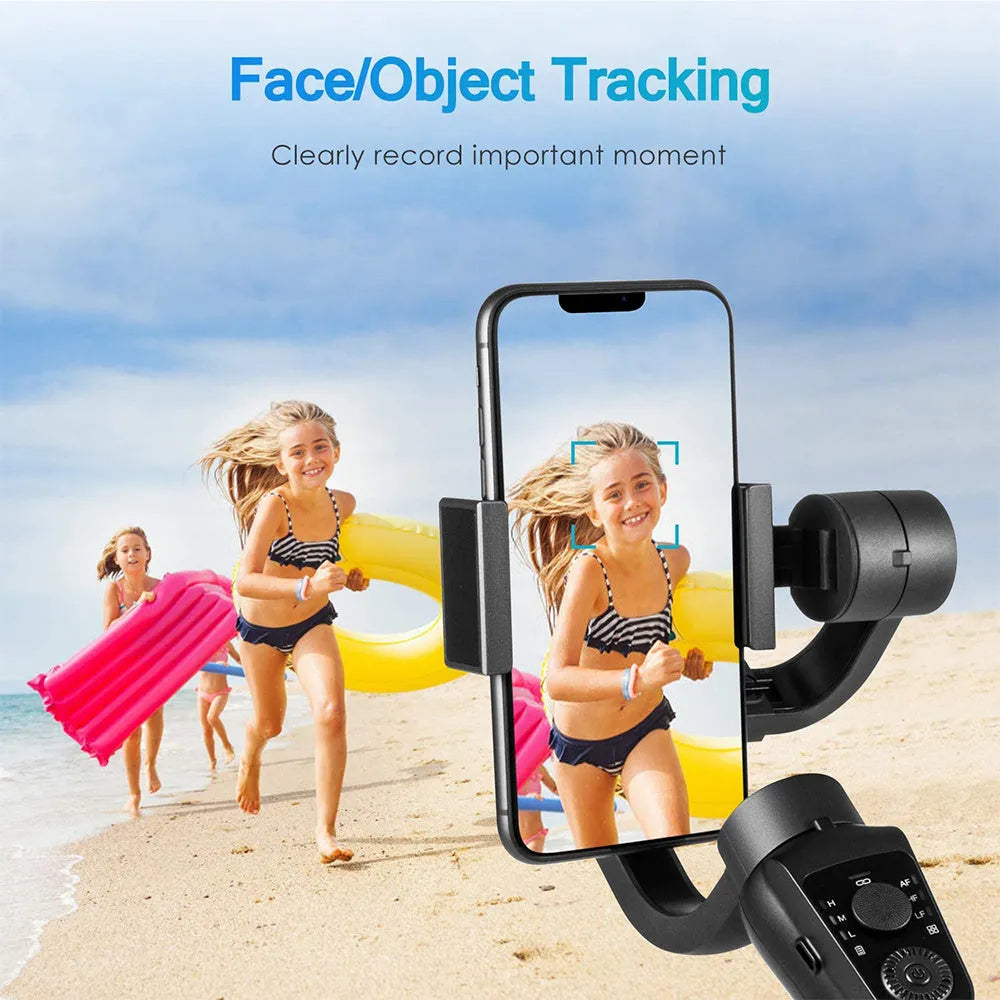 Black S5/S5B three-axis handheld gimbal stabiliser for mobile phones with hard case and tripod