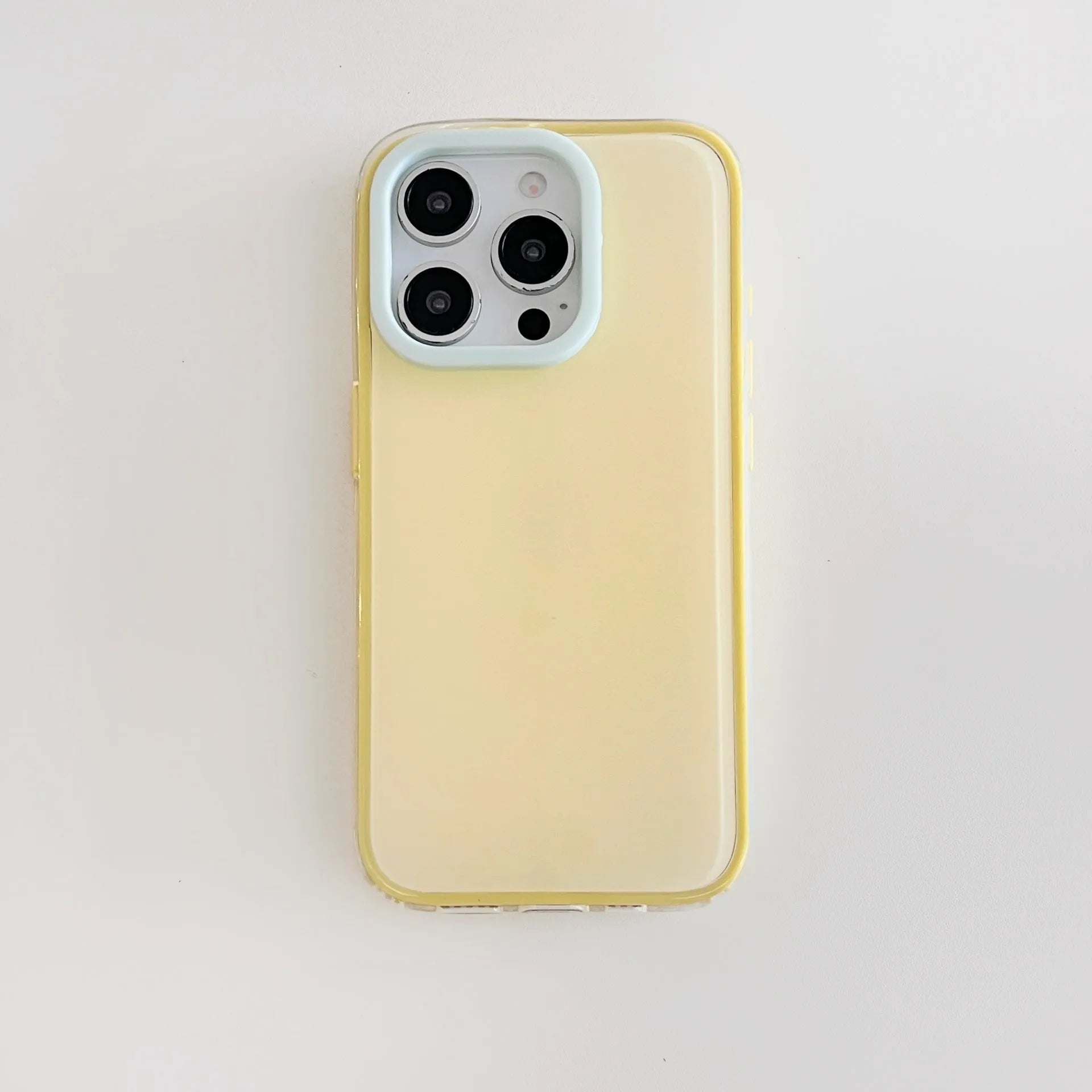 Simple solid colour jelly TPU phone case for iPhone 11 to 16 Pro Max in blue