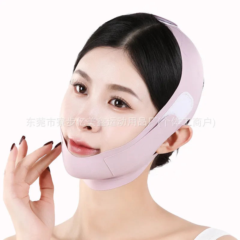 Graphene V face shaping mask in purple and green colours for facial lifting and tightening