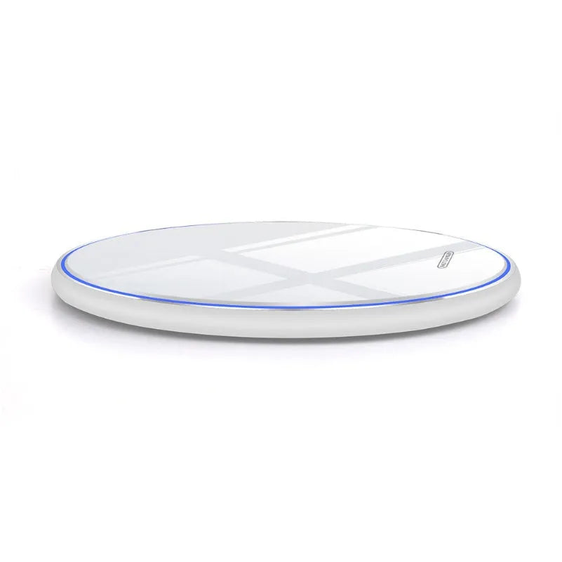 FDGAO Metal Qi Wireless Charger circular 100mm x 6mm pad in black or white aluminium alloy and ABS with Micro USB cable