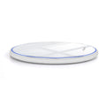 FDGAO Metal Qi Wireless Charger circular 100mm x 6mm pad in black or white aluminium alloy and ABS with Micro USB cable
