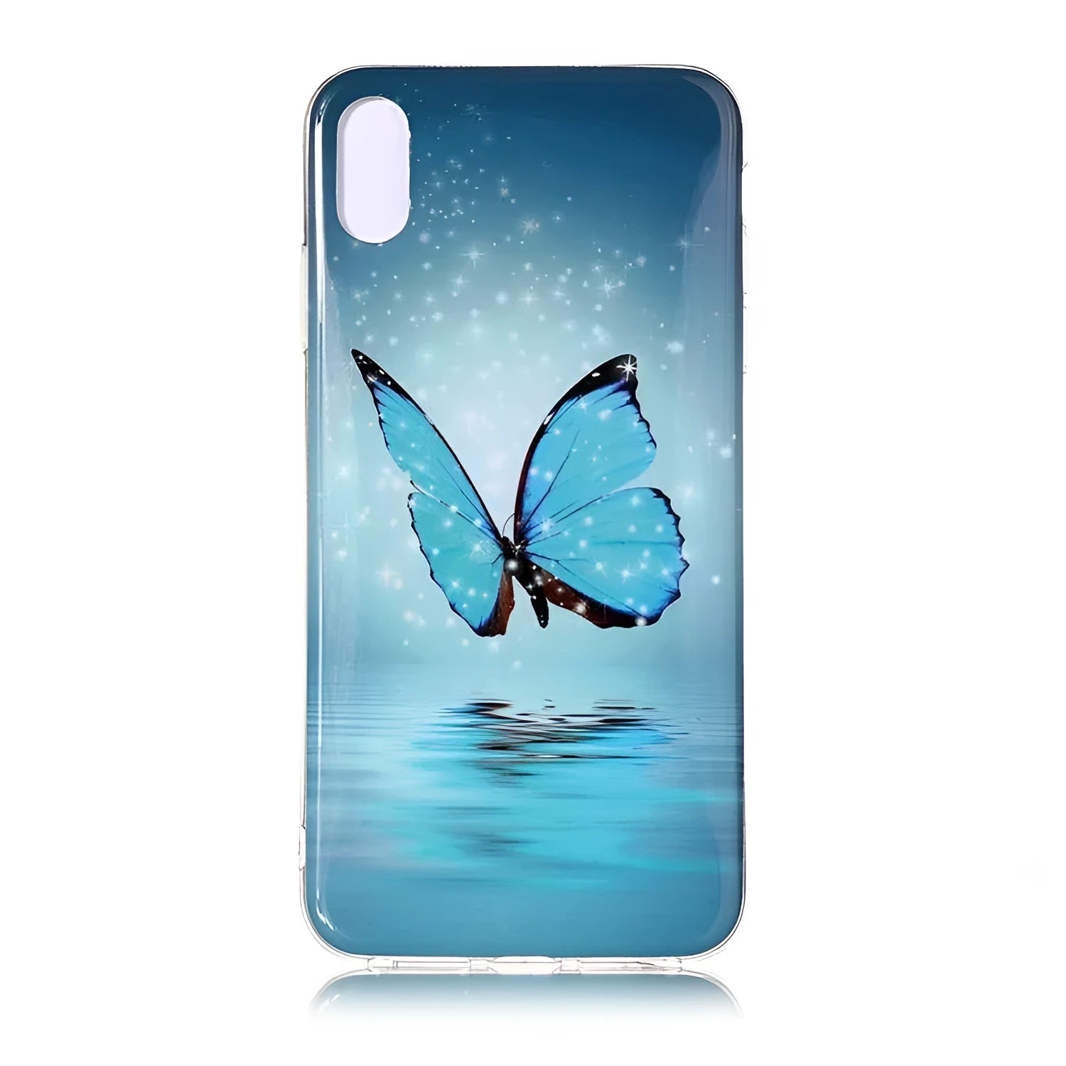 Luminous phone case with butterfly cartoon design for iPhone models