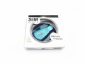Blue plastic external USB SIM card reader for mobile phone data transfer and computer backup