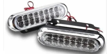 White car LED auxiliary light set 16LED 6W with iron brackets and screws