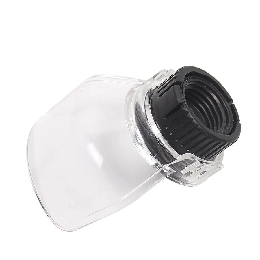 Clear plastic protective cover for Delta angle grinder with 17.5-19mm thread port
