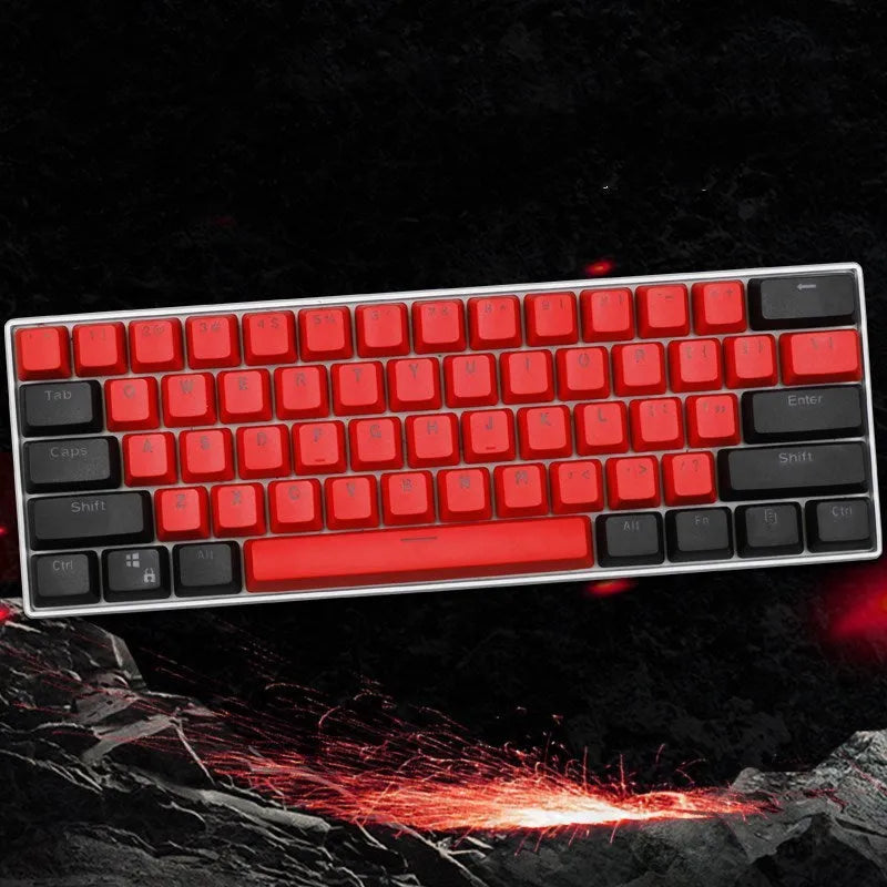 PBT transparent keycap set with two-shot injection legends, OEM height profile, matte finish for mechanical keyboard