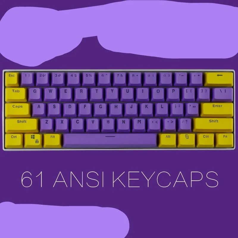 PBT transparent keycap set with two-shot injection legends, OEM height profile, matte finish for mechanical keyboard