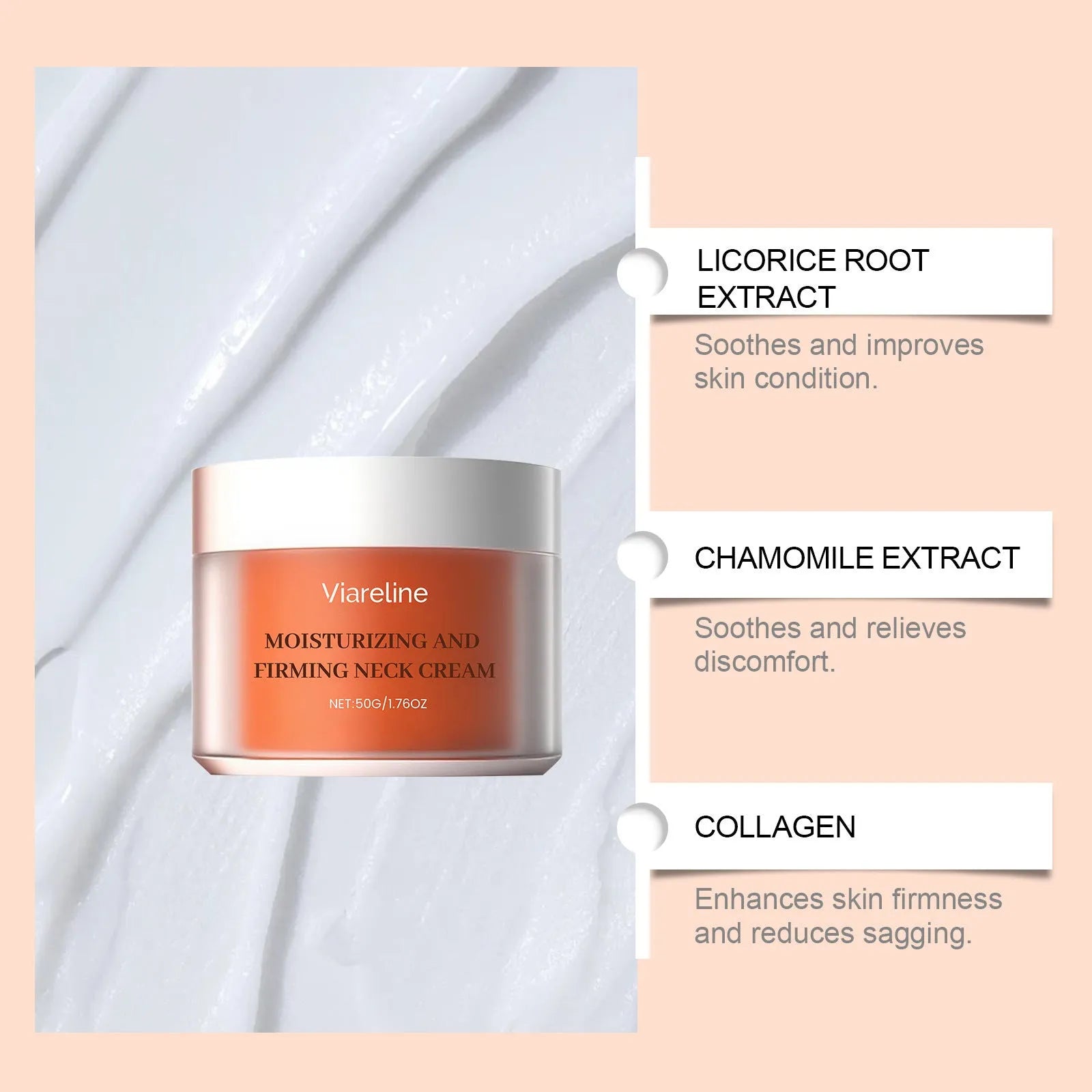 Daily neck contour moisturising cream 50g in compact packaging