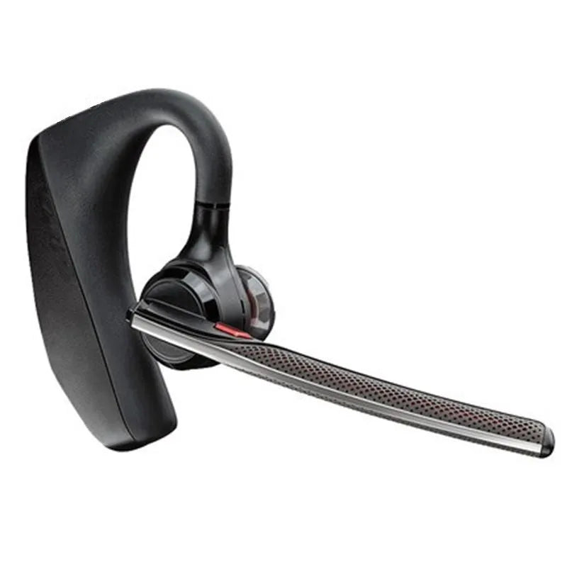 Black plastic Bluetooth sports headphones with a USB charging port and battery display.
