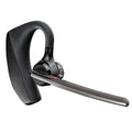Black plastic Bluetooth sports headphones with a USB charging port and battery display.
