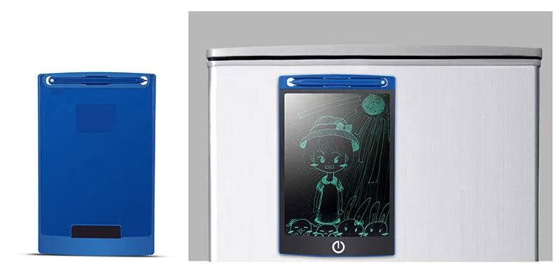 LCD tablet writing pad with pressure sensing screen and erase button, black frame