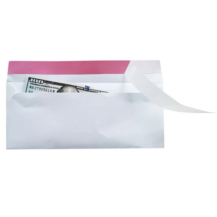 Blue self-adhesive confidential security envelope showing tamper-evident design and 105x240mm dimensions