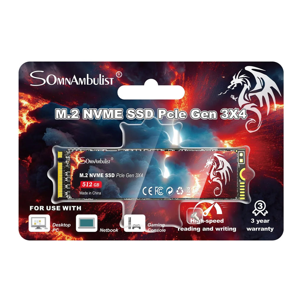M.2 NVMe solid-state drive for desktop computers with PCIe 3.0 interface.