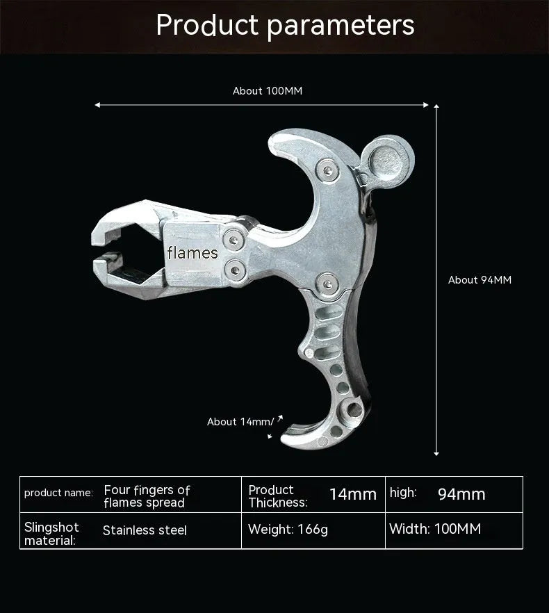 Alloy fishing release aid with two-axis harpoon clip mechanism for spearfishing line control