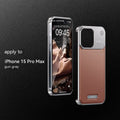 Aluminium alloy anti-fall phone case for Apple iPhone in black half-pack style with machined finish