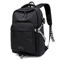 USB charging laptop backpack in Oxford cloth with polyester lining, 20-35 litre capacity, black blue or gules