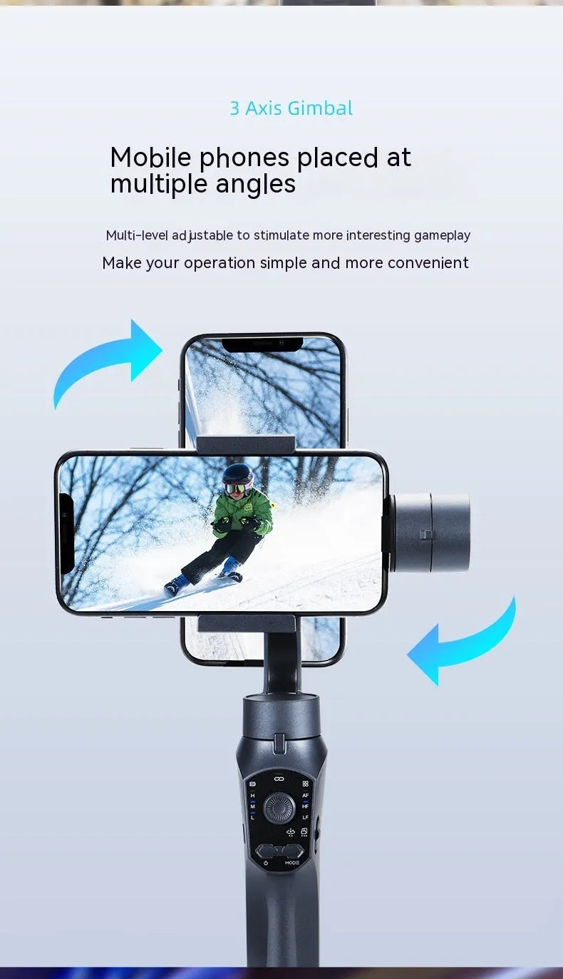 F10 black plastic mobile phone stabilizer handheld gimbal for smartphone video recording