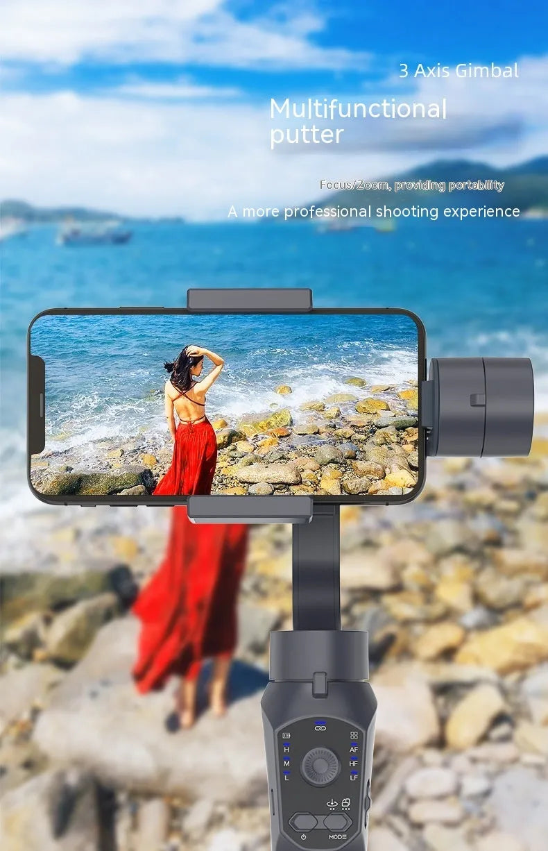 F10 black plastic mobile phone stabilizer handheld gimbal for smartphone video recording