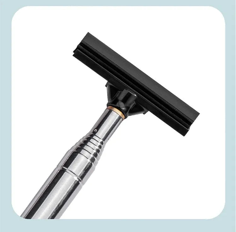 Rearview mirror wiper, telescopic 22cm to 98cm, ABS and stainless steel, pink or black, with scraper plate
