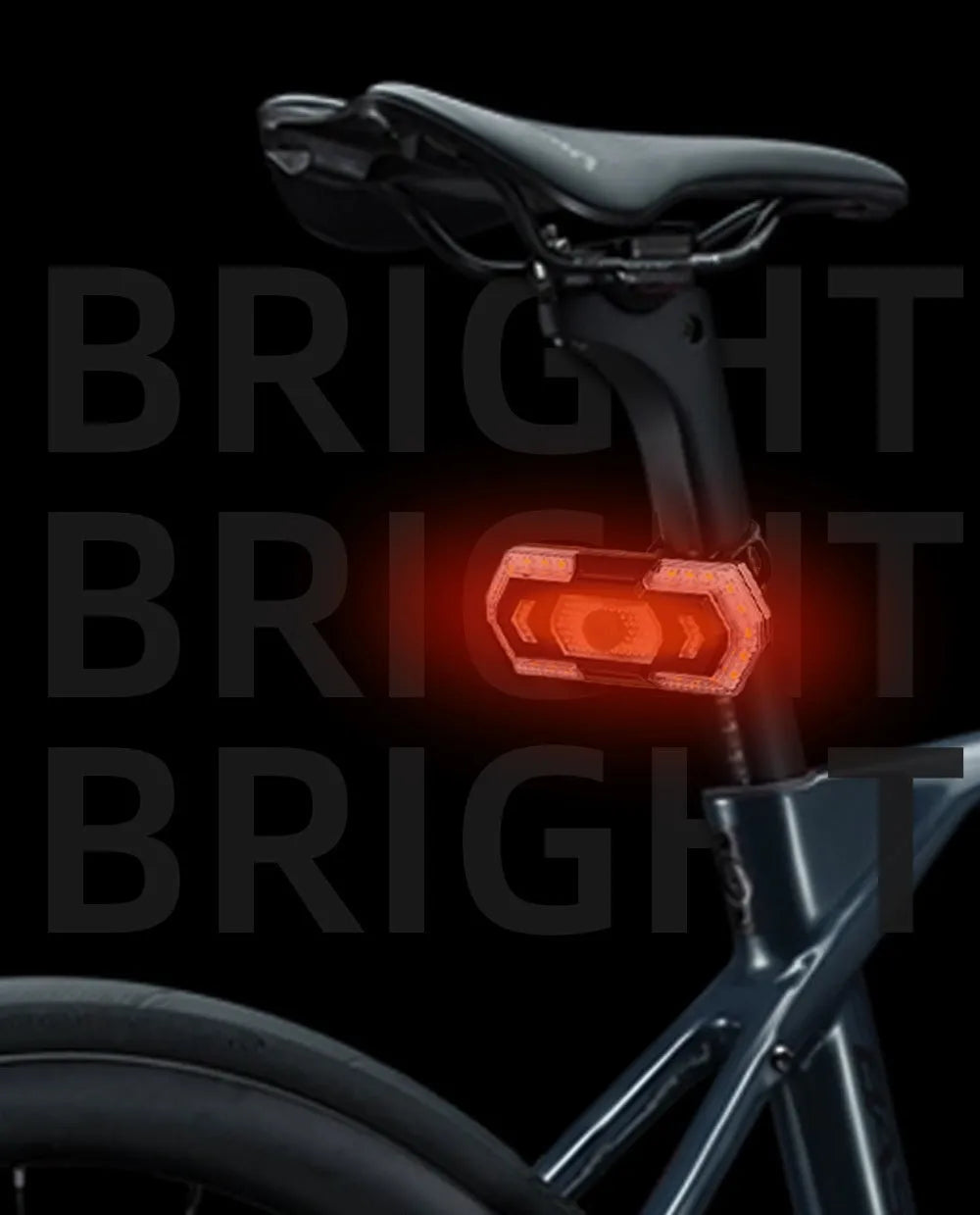 Black wireless remote control car turn signal taillight with USB charging port