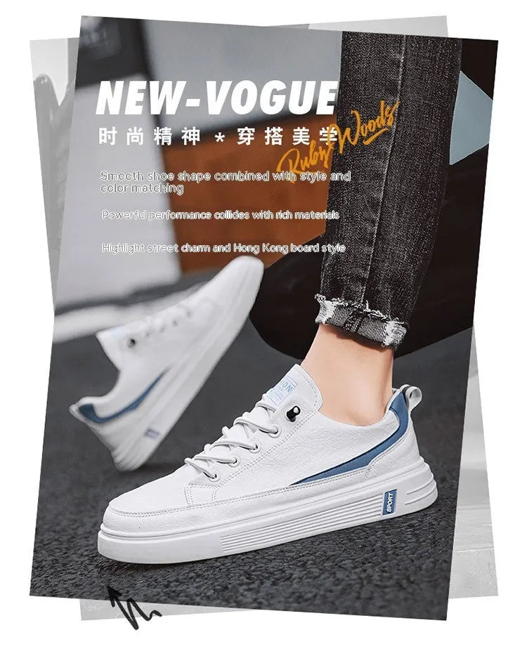 Men's low-top microfiber casual sneakers with rubber sole, elastic band, white or green, sizes 39-44