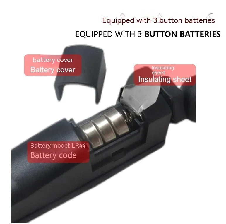 Golf putter laser aiming instrument accessory shown with style options including laser sight, zipper box, and tripod.