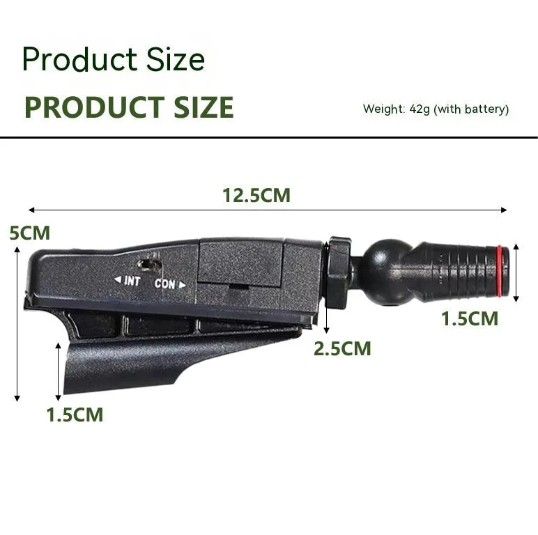 Golf putter laser aiming instrument accessory shown with style options including laser sight, zipper box, and tripod.