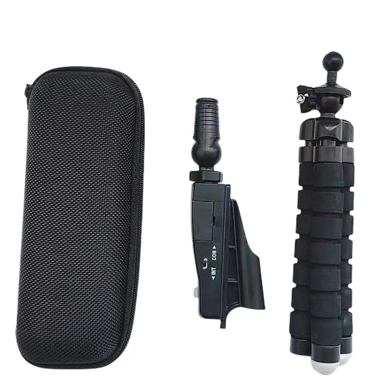 Golf putter laser aiming instrument accessory shown with style options including laser sight, zipper box, and tripod.