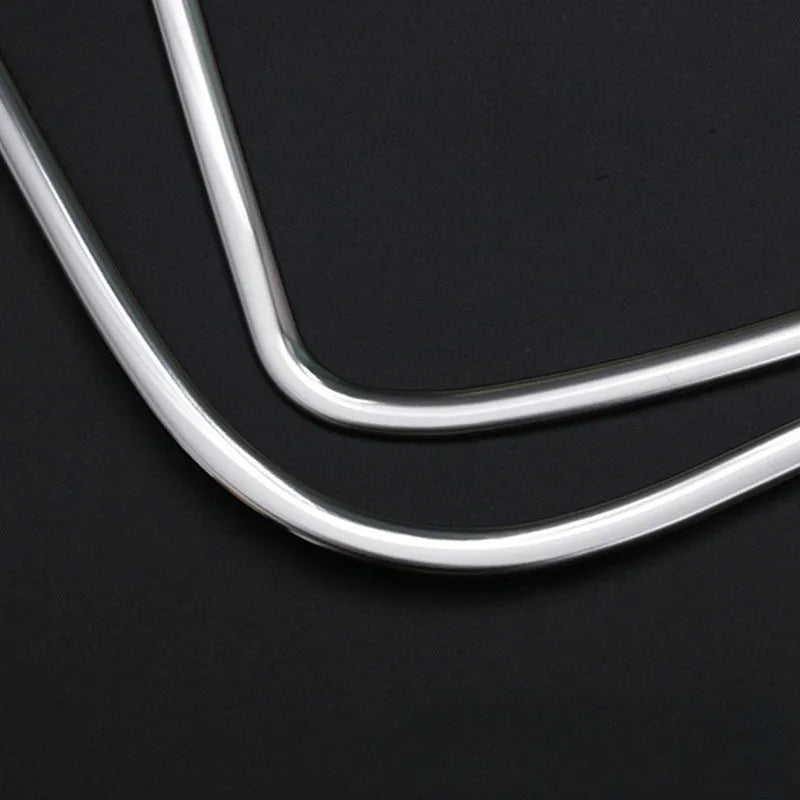 Silver 304 stainless steel interior door audio frame trim strip for ROOX40 series vehicle with two pieces