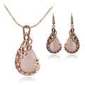 Peacock jewellery set for women alloy artificial gemstone earrings accessories drop detail