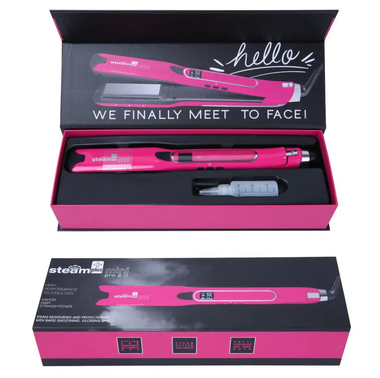 Mini steam splint spray hair straightener in champagne, purple, or rose red colours