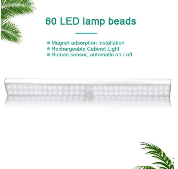 Rechargeable motion sensor LED stick light in 190mm, 300mm, or 400mm lengths for cupboard lighting.