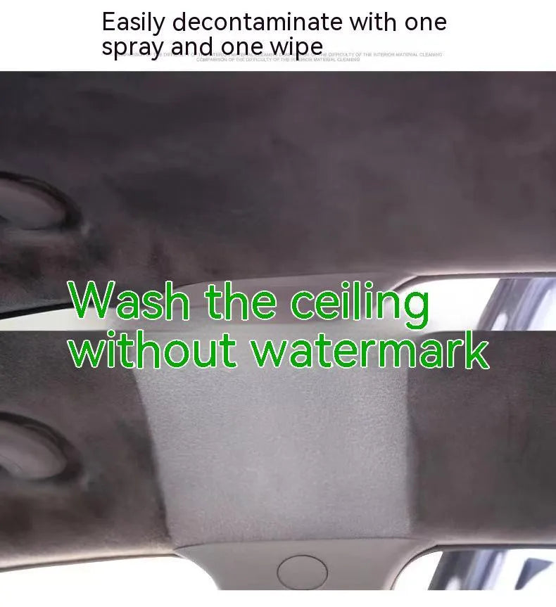 Wash free fabric roof foam decontamination cleaner bottle with herb essence for car interior ceilings
