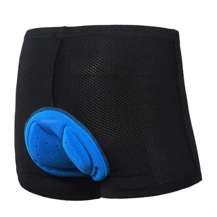 Black breathable mesh Lycra cycling underwear shorts with silicone element, Asian sizes S to 3XL, waist 74-123cm.