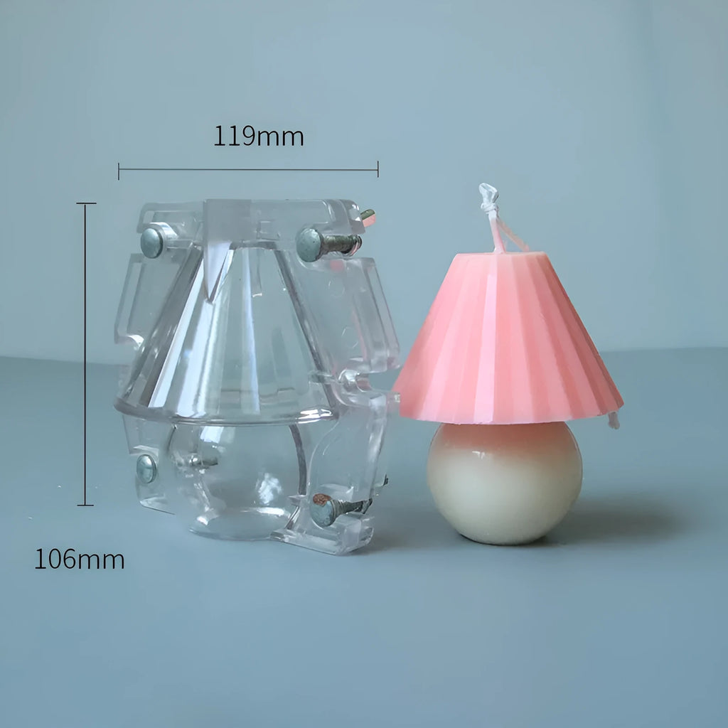 Transparent acrylic small lamp candle mould for homemade scented candles and soaps