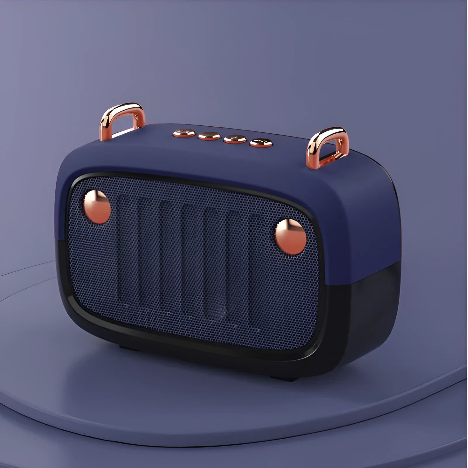 Compact rectangular portable Bluetooth speaker in multiple colours showing USB port and control buttons.