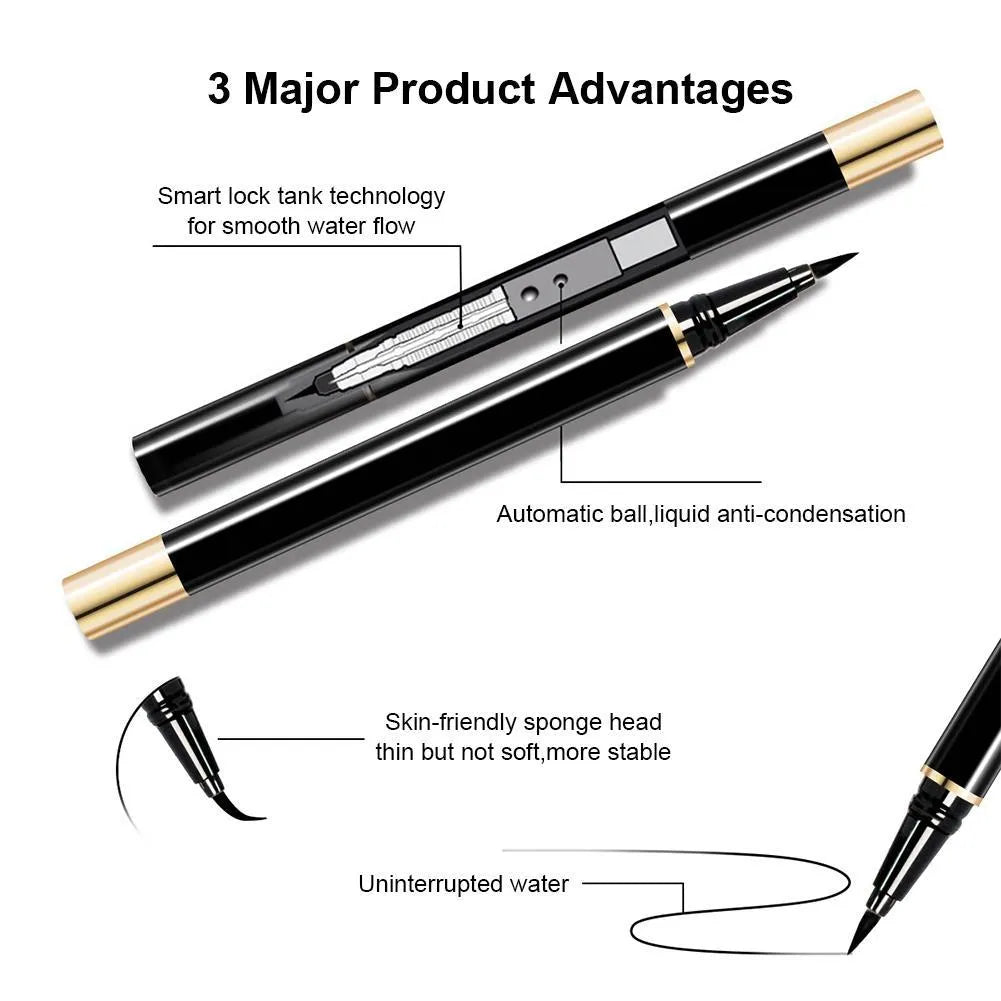 Waterproof liquid eyeliner not easy to smudge, black and transparent options, 0.6ml bottle