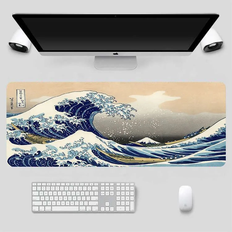 Thickened non-slip rubber cloth mouse pad with thermal transfer printed pattern in style A for notebook computers