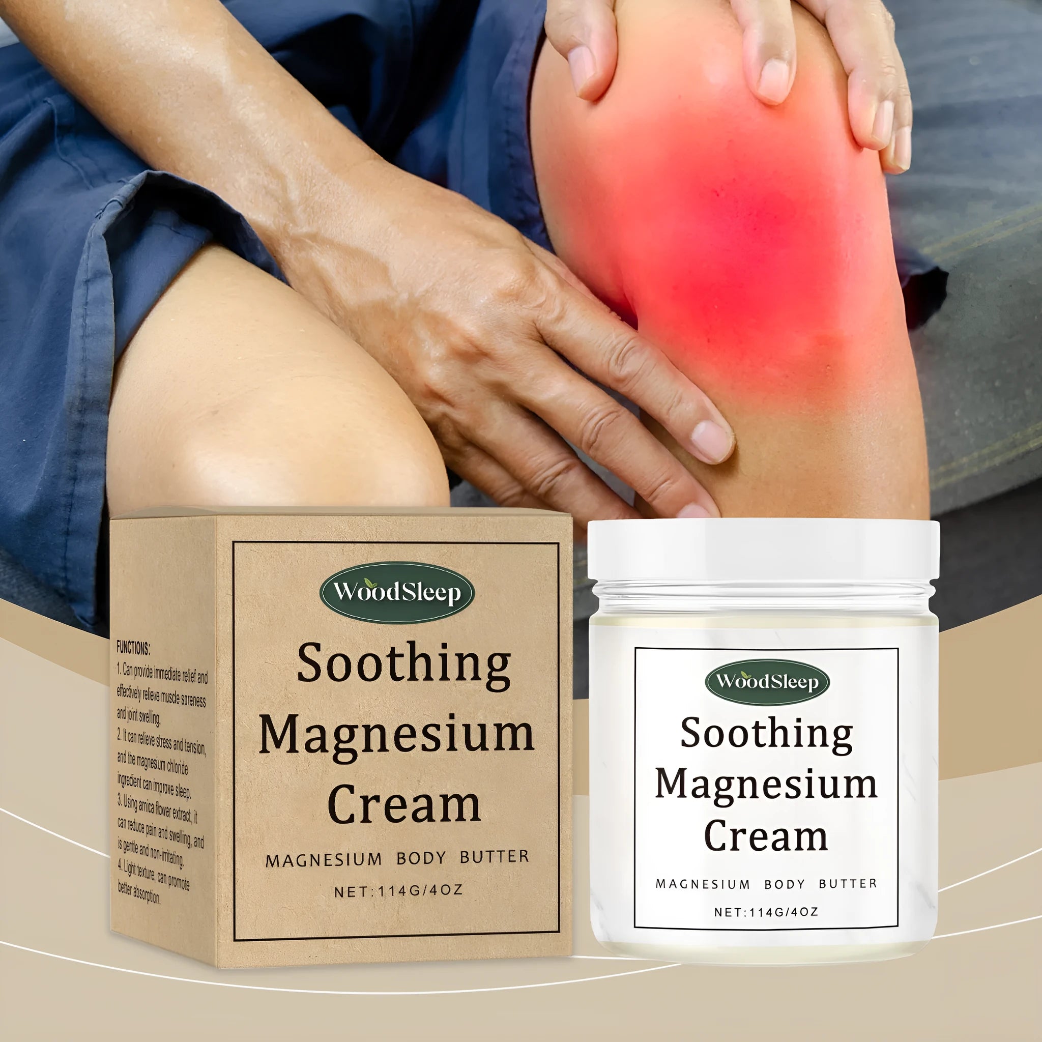 114g tube of magnesium cream for post-exercise body care