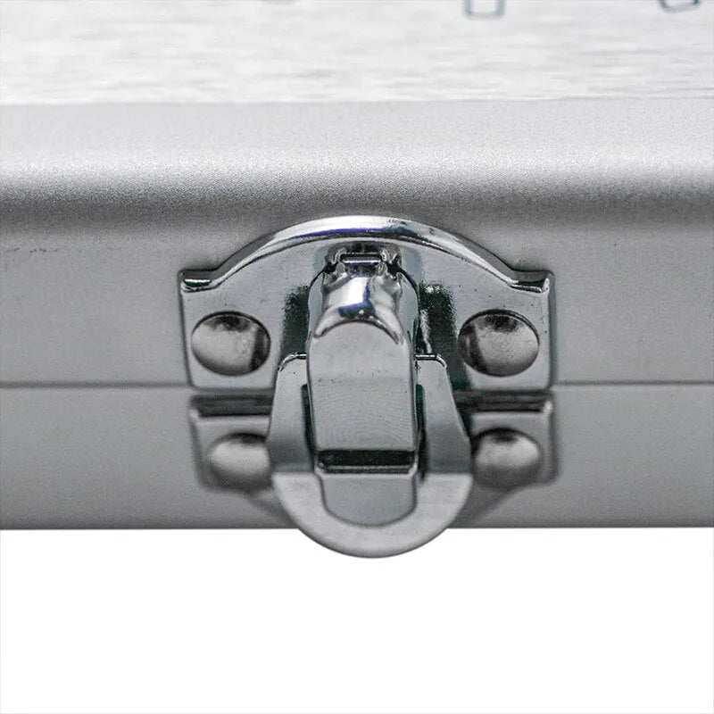 Silver aluminium storage box for TS100 portable soldering iron