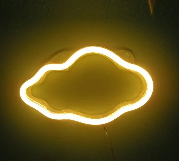 LED neon decorative wall hanging light with PVC shade and USB power