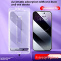 Tempered glass phone film for iPhone with dust-free bin, Ultra Clear and Peep-proof options