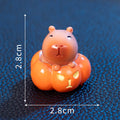 Cute capybara Halloween resin decoration figures in eight different costume designs including pumpkin and vampire.