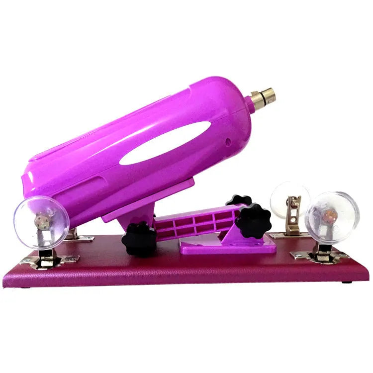 Bobb women's automatic telescopic thrusting sex tool in purple colour on white background