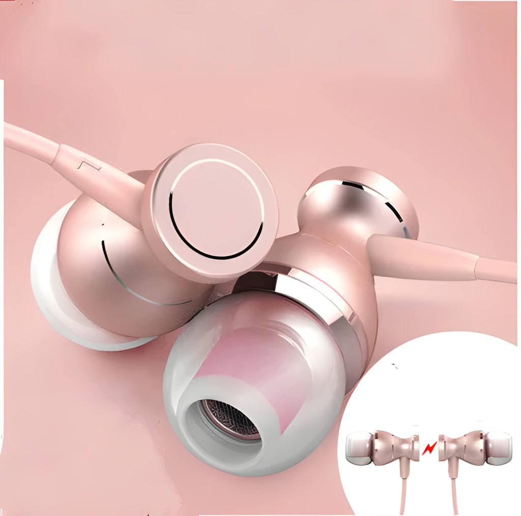 In-ear subwoofer headphones with 3.5mm plug and metallic finish options